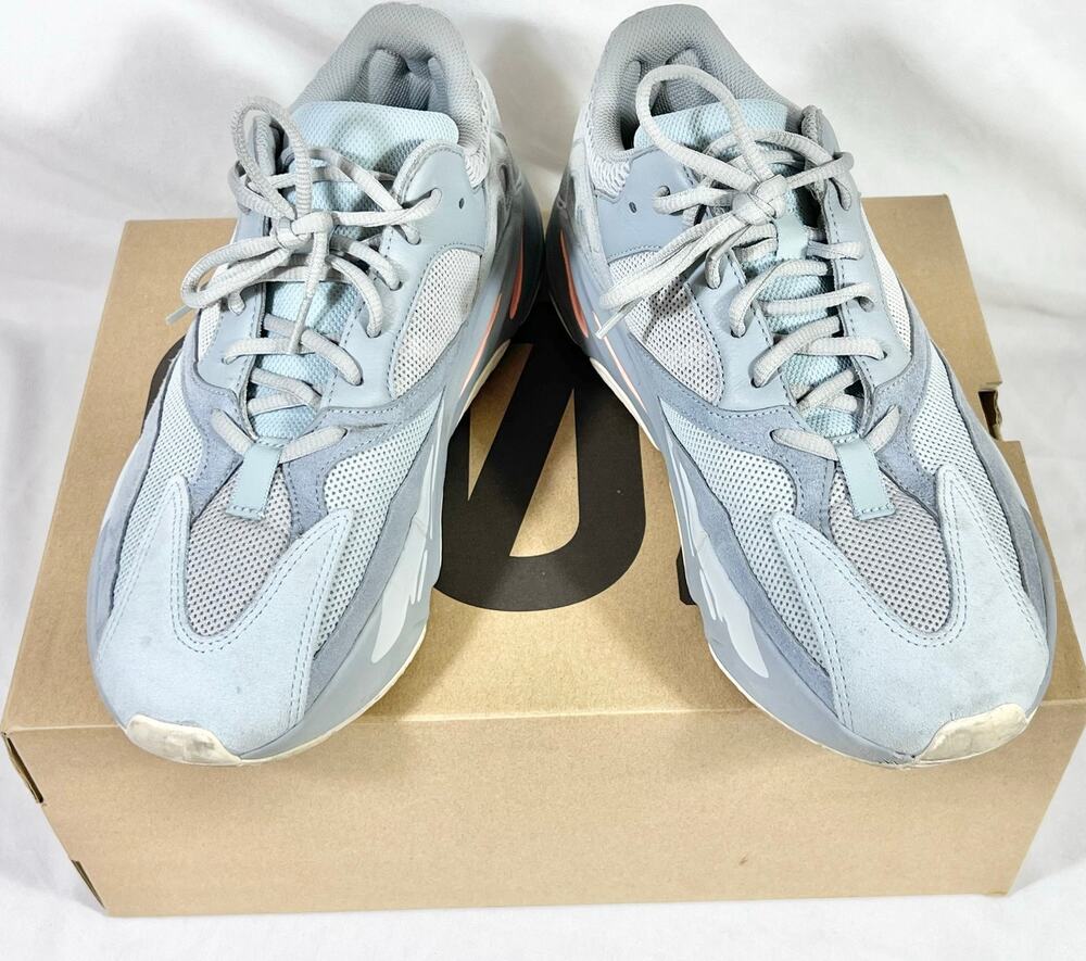 adidas Yeezy Boost 700 Inertia Men 10.5 Blue Grey Sneaker Running EG7597 w/ Box